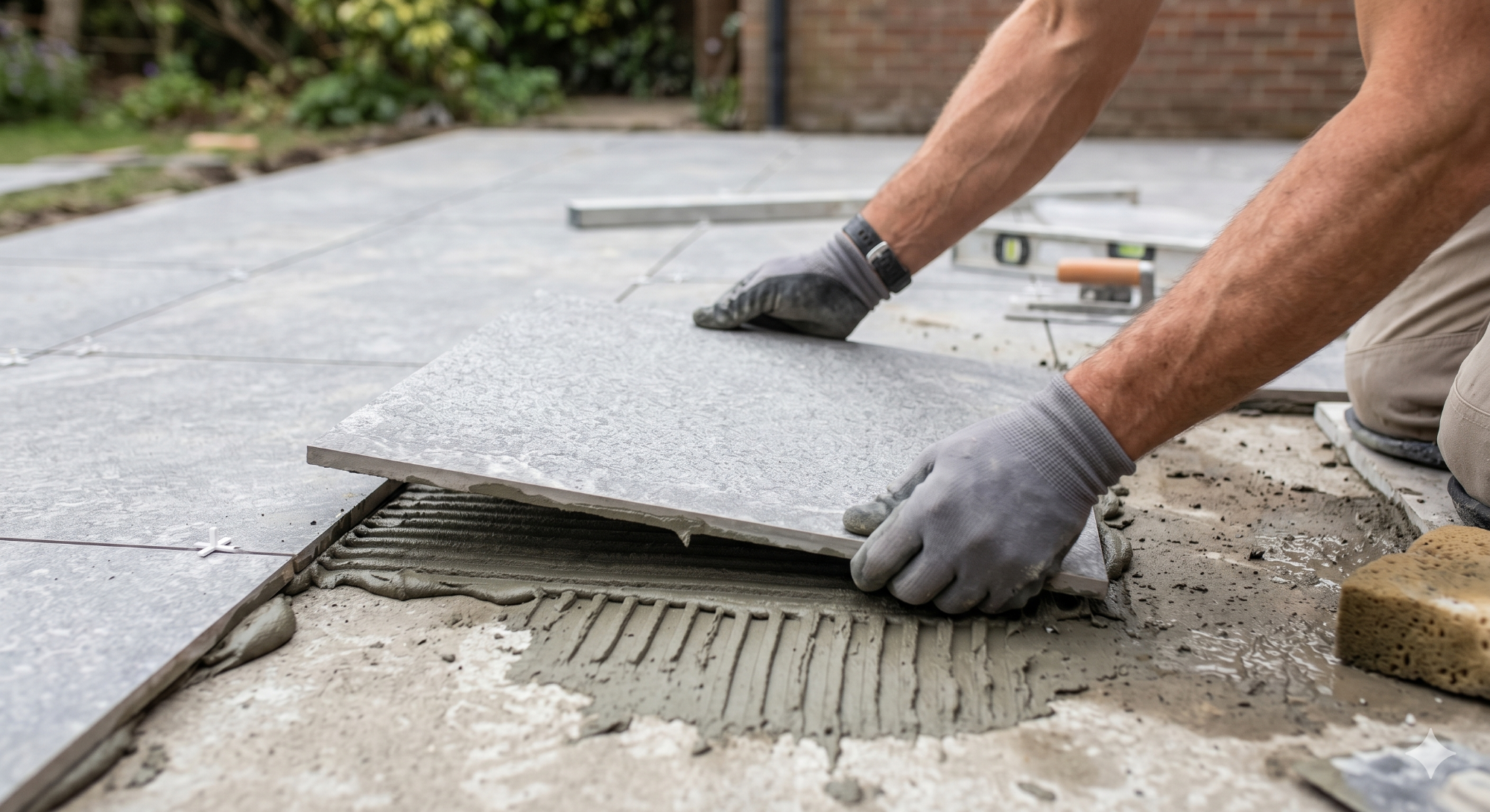 Pose de carrelage exterieur - colle 